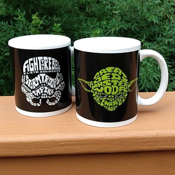 Star Wars Other - Star Wars Mug Set - Yoda/DV + R2D2/Stormtrooper